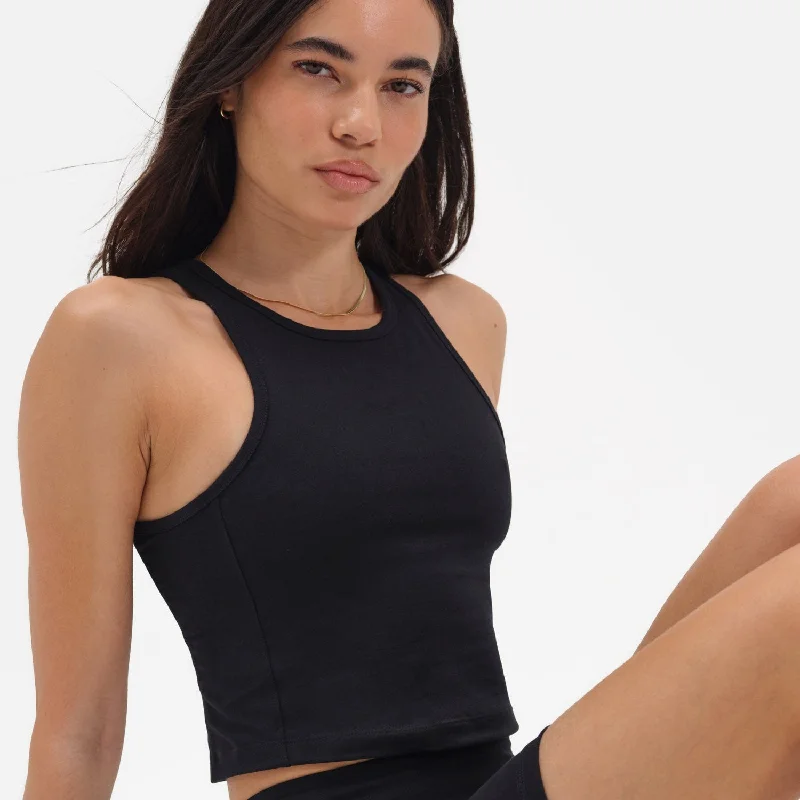 Organic Stretch High Neck Tank Bohemian Women's Free