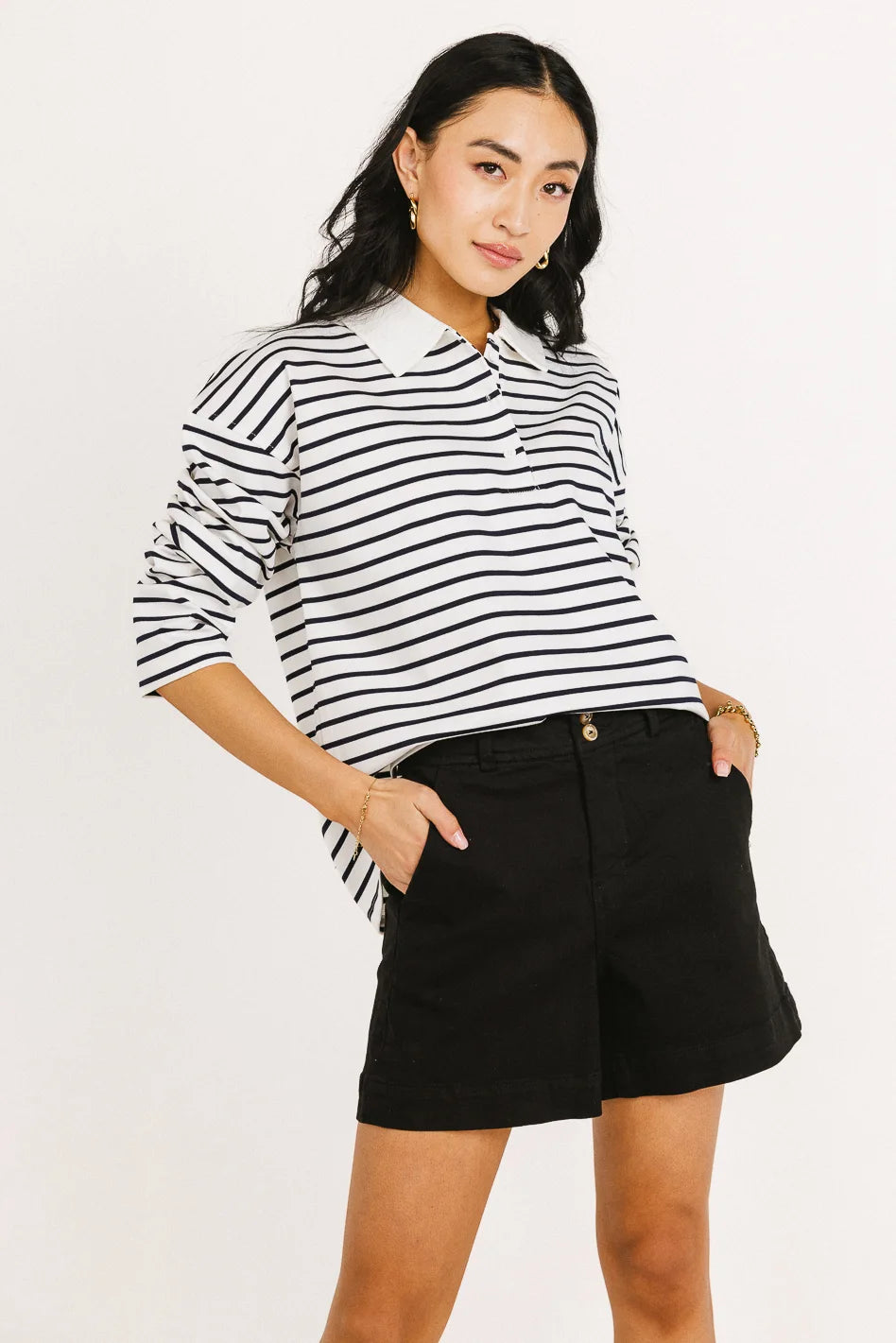 Wrenlee Denim Shorts in Black - FINAL SALE Sophisticated Women's 