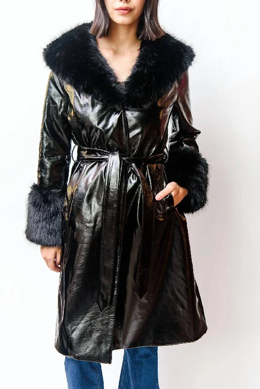 Libertango Coat In Black Refined Women's Velvet