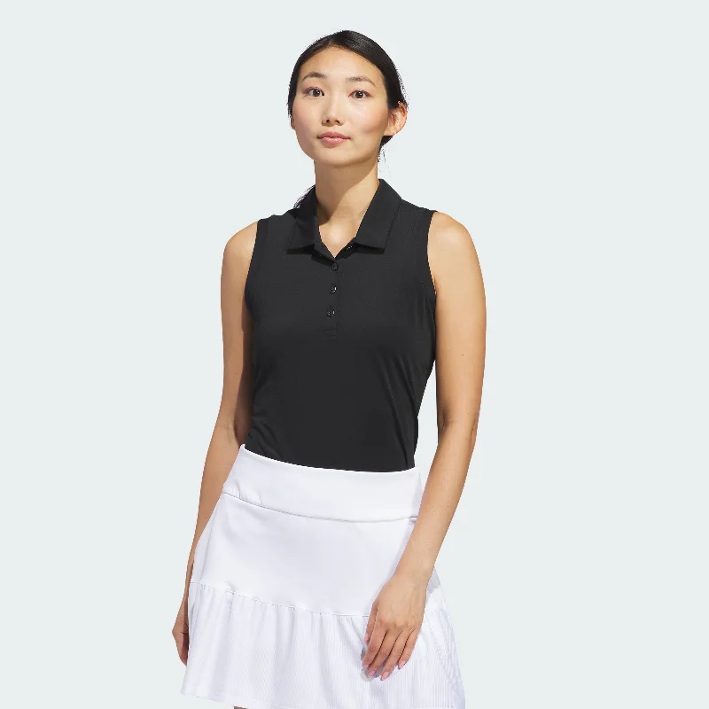 Women's adidas Ultimate365 Solid Sleeveless Polo Shirt Cool Women's Distressed