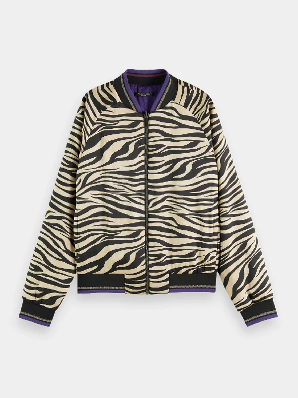 Reversible printed bomber Youthful Women's Pop
