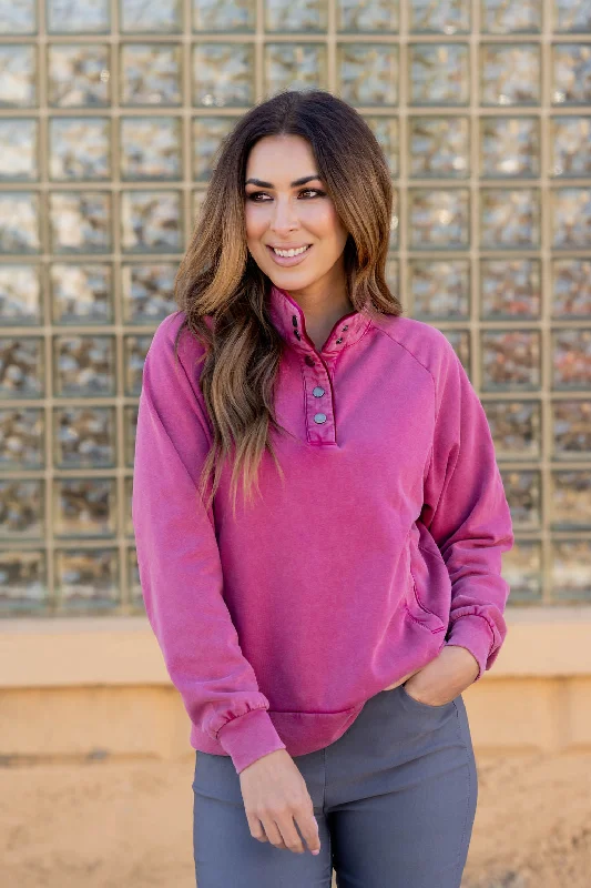 Velvet Trim Pullover Sustainable Organic