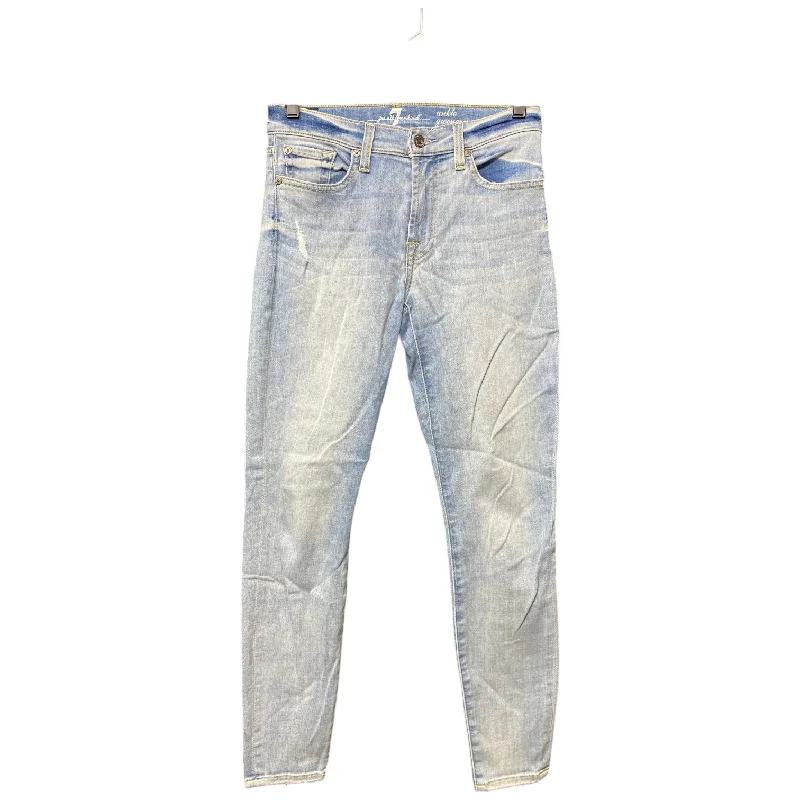 Jeans Skinny By 7 For All Mankind In Blue Denim, Size: 4 garde