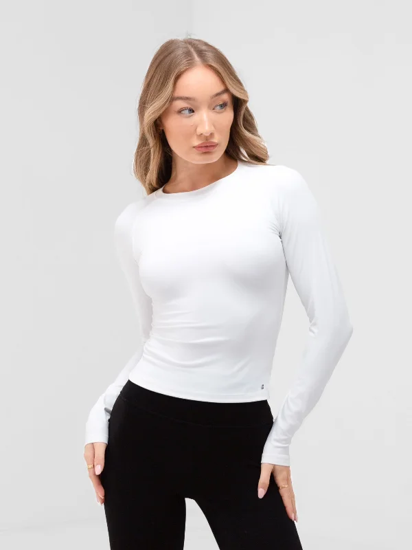 Apex Pro Long Sleeve Top - White Youthful Women's Pop