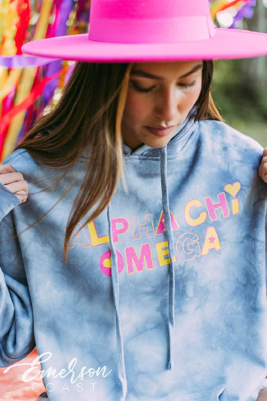 Alpha Chi Omega Silver Linings Hoodie Feminine Women's Soft 