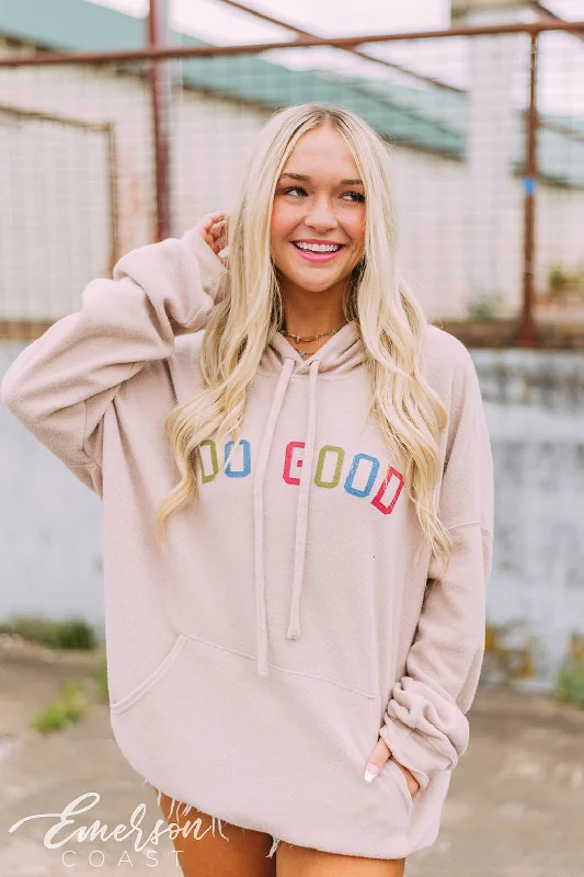 Delta Gamma Do Good Sueded Hoodie Sharp Women's Italian