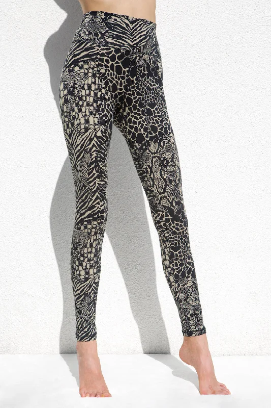 Wild Leggings - Cream Black