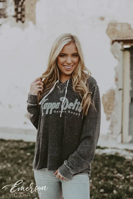 Kappa Delta Gray Distressed Hoodie Bold Women's Animal Print
