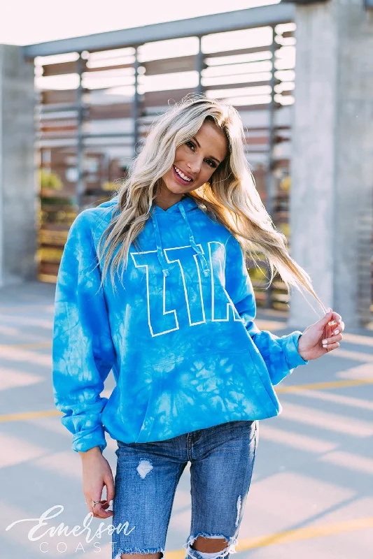 ZTA Blue Crystal Wash Hoodie Cozy Women's Sherpa - lined