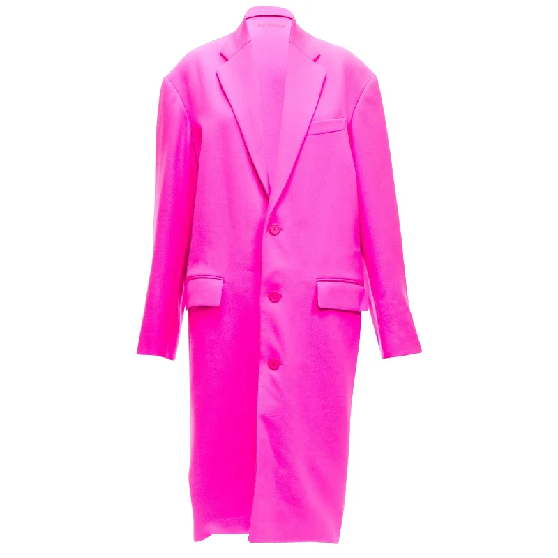 Balenciaga hot cavalry wool oversized long coat Hailey Beiber Sophisticated Women's 