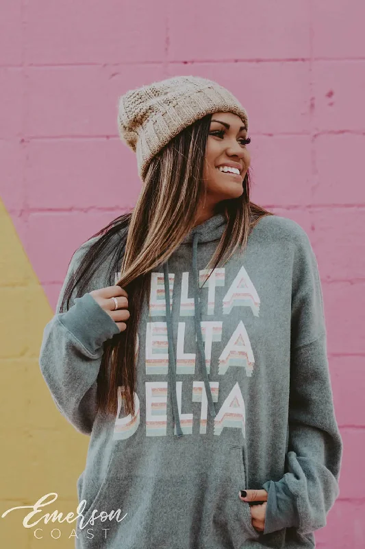 Delta Delta Delta PR Sueded Hoodie Bohemian Women's Free