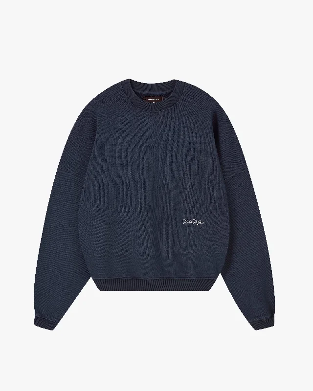 PERFECT BOXY CREWNECK NAVY Women