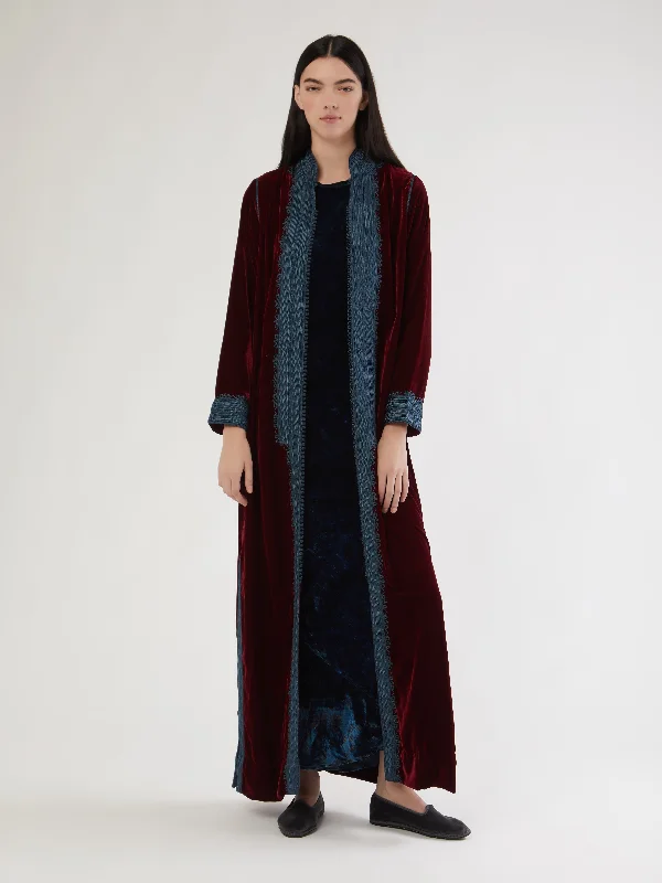 Moroccan long velvet robe