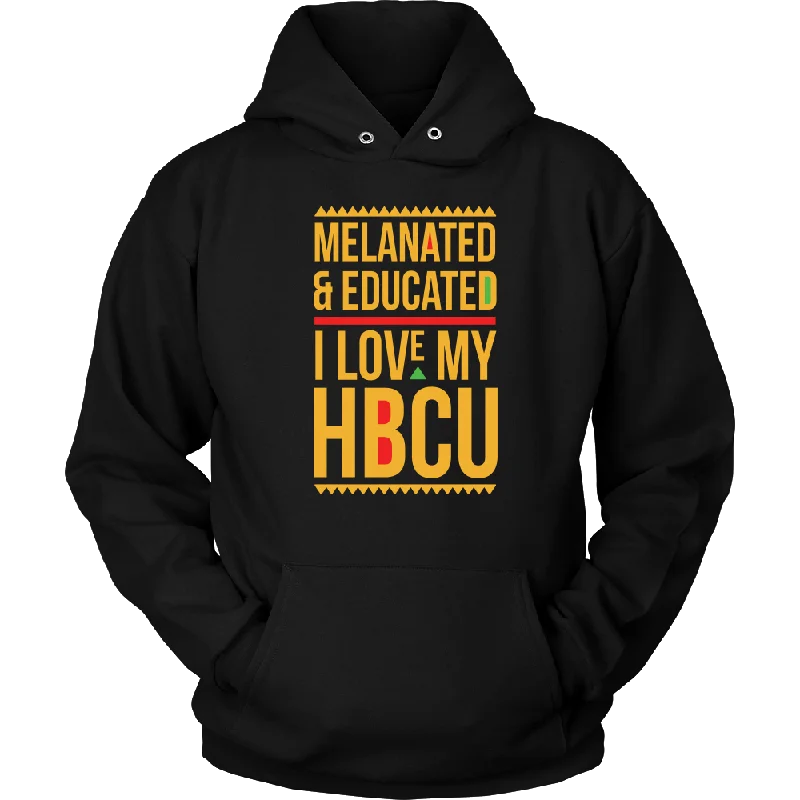 Melanated & Educated - I Love My HBCU Hoodie Dynamic Women's Moto