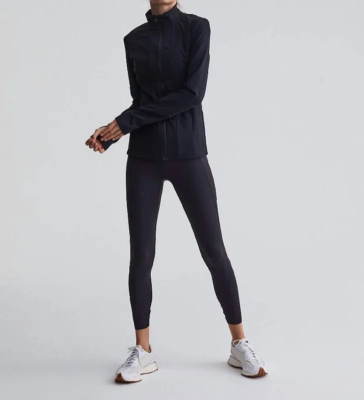 Let’S Go Night Running Legging In Black Sleek Women's Metallic