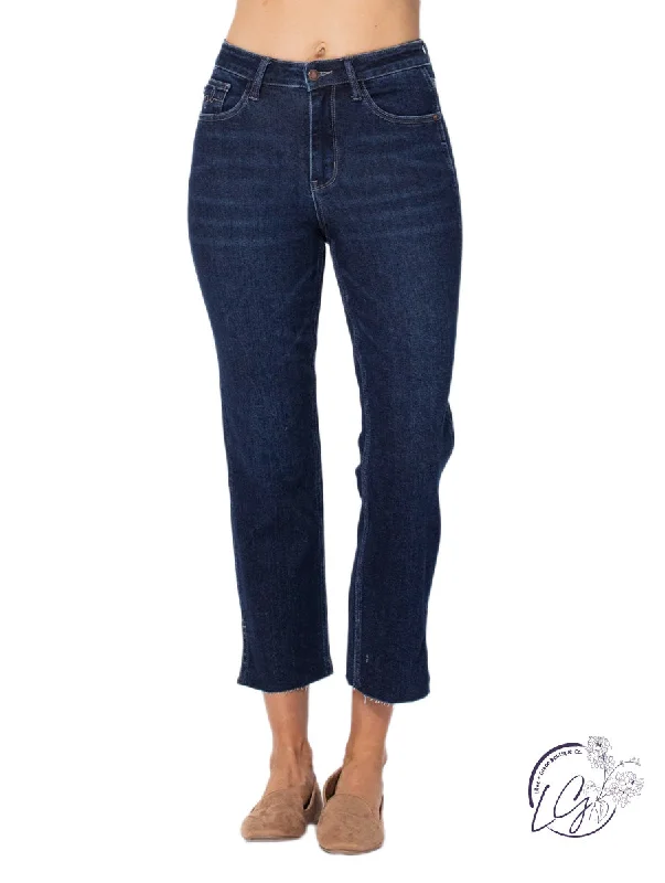 Regina Crop Straight Jeans By Judy Blue Athletic Women's High - 