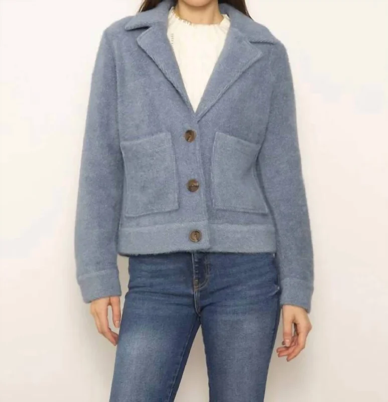 Flora Jacket In Navy Edgy Women's Punk