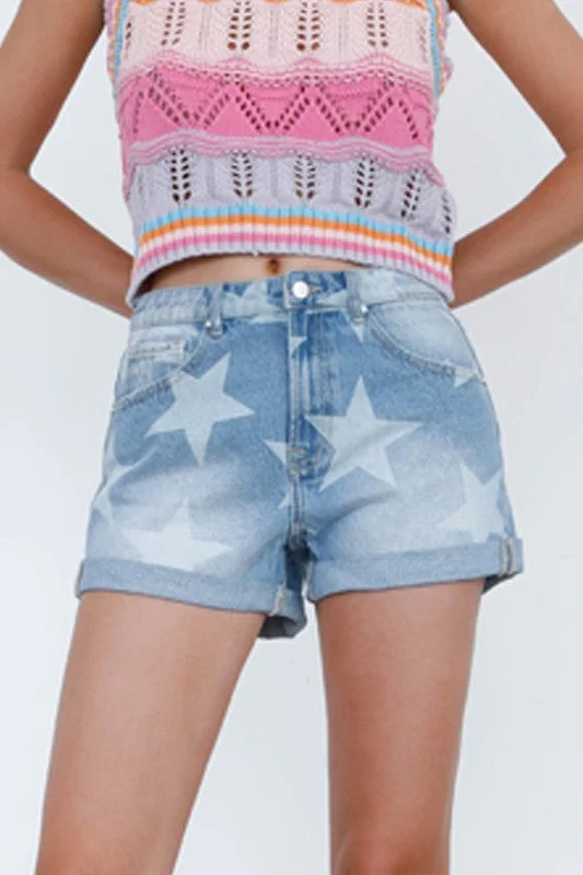 Star Print Shorts Modern Women's 