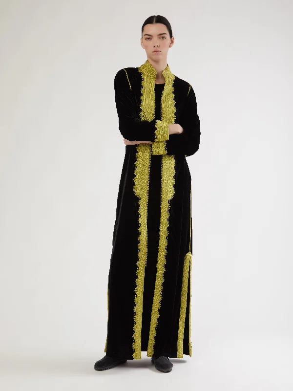 Moroccan long velvet robe