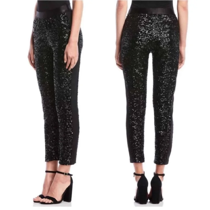 Coco Sequin Pants In Black