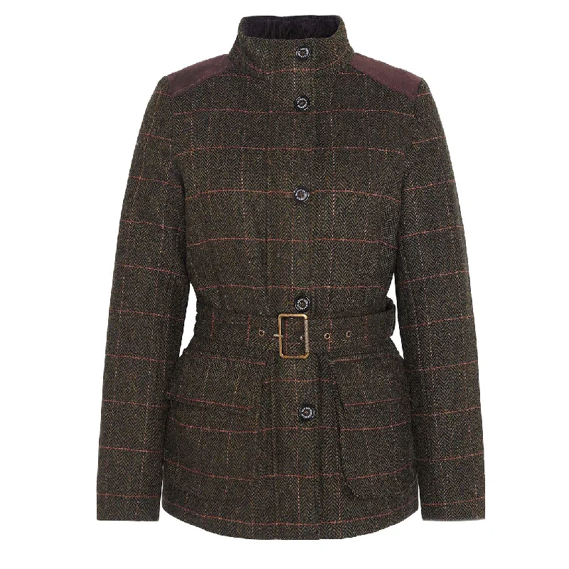 Barbour Womens Hollie Wool Jacket Spiced Pumpkin Tough Women's Military - inspired