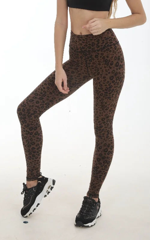 Jaguar Leggings - Brown Black