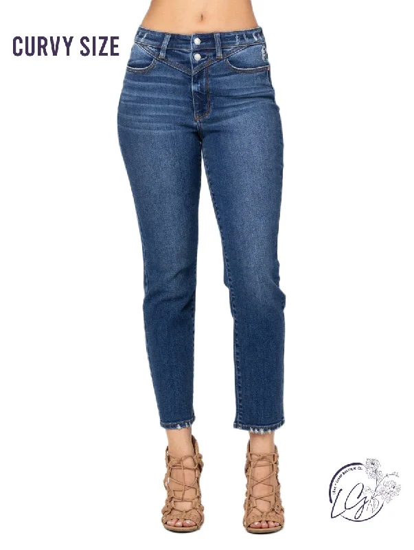 Curvy Summer High-Rise Front Yoke Slim by Judy Blue Compression