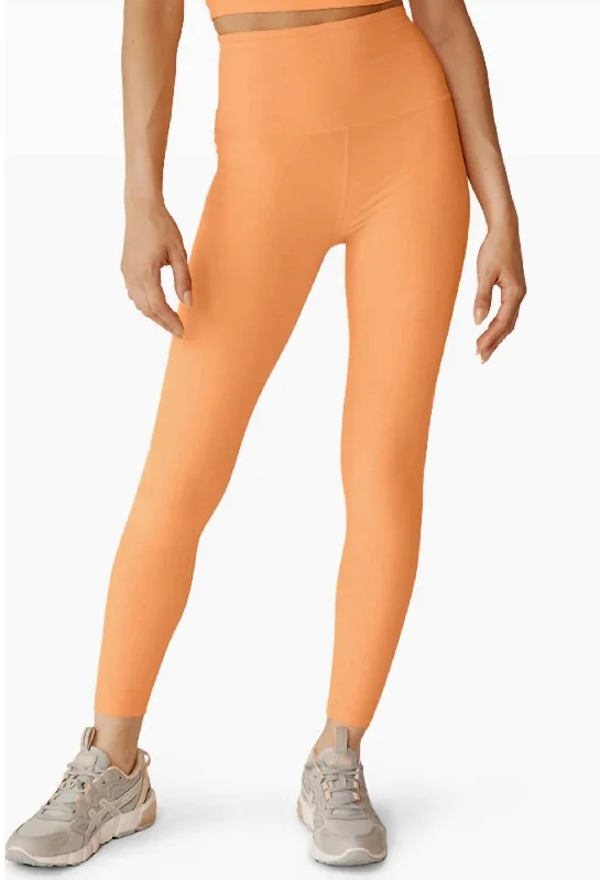Caught In The Midi High Waisted Legging In Apricot Heather Modern Women's 
