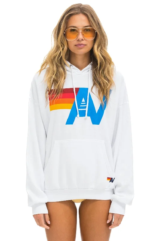 LOGO PULLOVER RELAXED HOODIE - WHITE