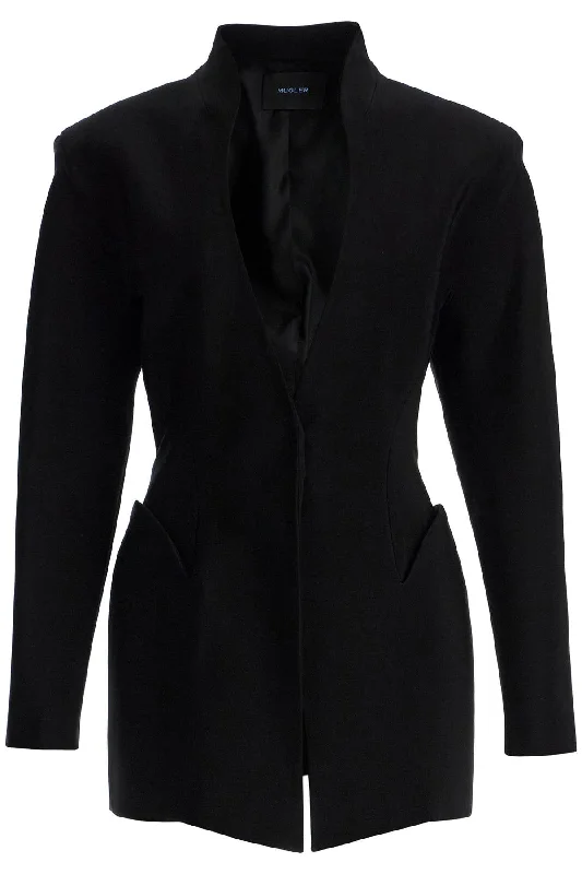 Mugler Women's Short  V-Neck Jacket With Contemporary Design