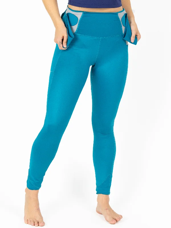 PRAGUE TRAIN STRONG LEGGING-Blue Lagoon