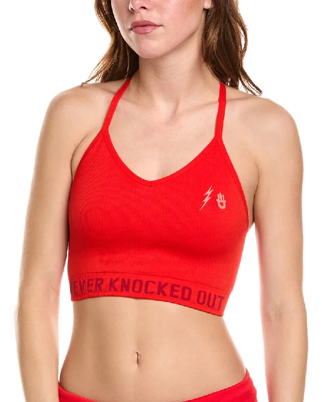 Spiritual Gangster Never Knocked Out Icon T-Back Bra Geometric