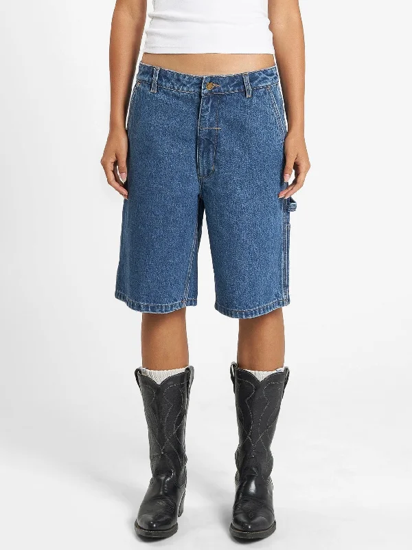 Slouch Carpenter Short - Rinsed Blue Artistic Women's Avant - 