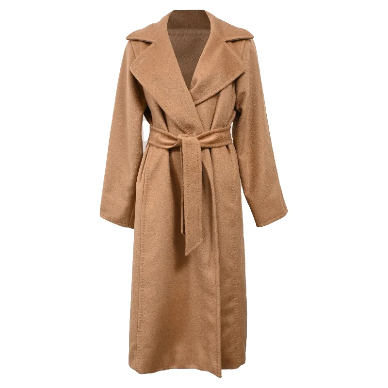 Max Mara Manuela Belted Coat in Brown Camel Hair