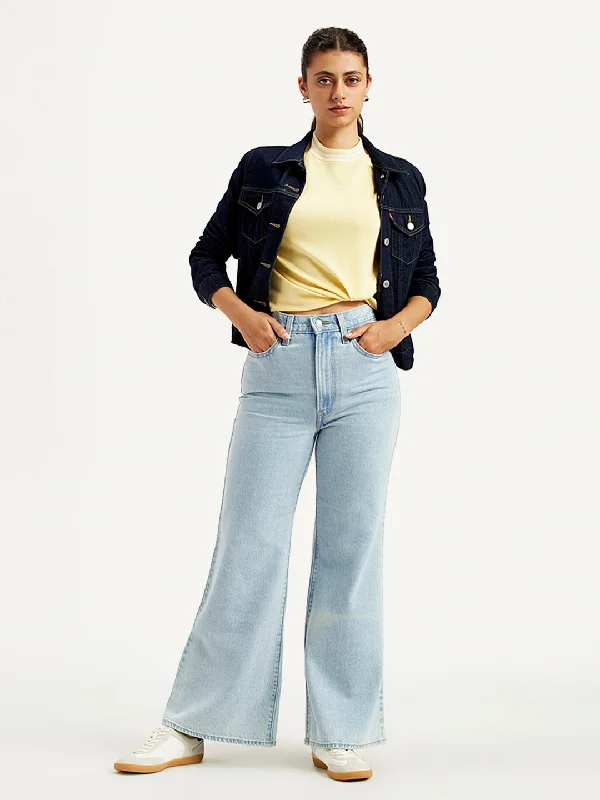 Women's High Rise Ribcage Flared Fit Jeans Australian Beach