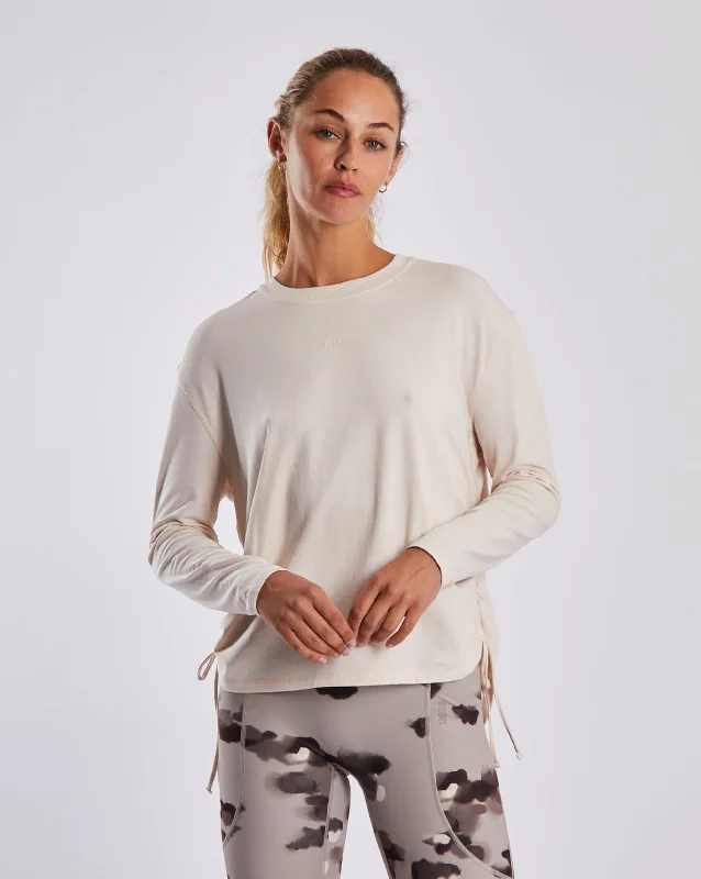 Luna LS Tee Birch White Refined Women's Velvet