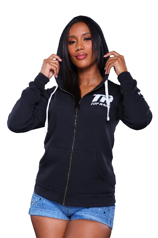 Unisex Top Rank Boxing Black Full Zip Hoodie purpose