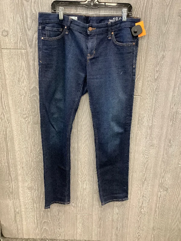 Jeans Straight By Gap In Blue, Size: 14 Polished Women's Silk