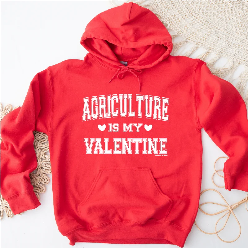 Agriculture is My Valentine WHITE INK Hoodie (S-3XL) Unisex - Multiple Colors! Traditional Women's 