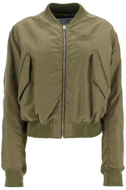 Mm6 Maison Margiela Women's Nylon Bomber Jacket Athletic Women's 
