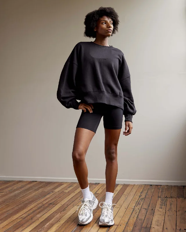 MVP Oversized Sweater - Black Sporty Women's Athleisure 