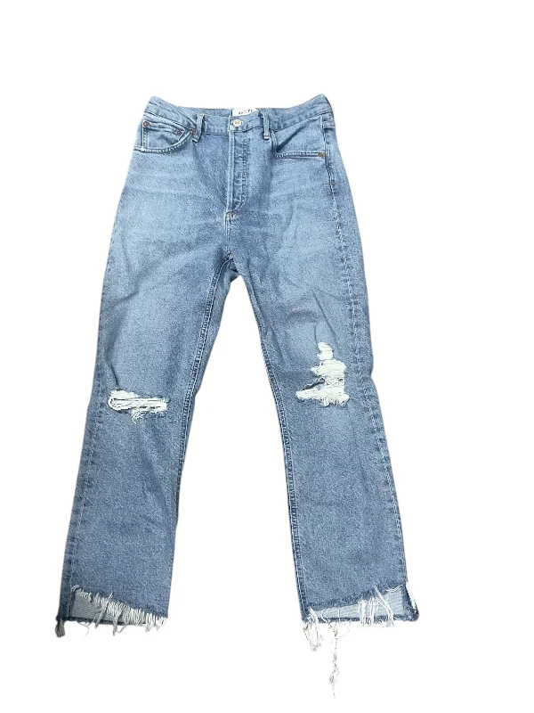 Jeans Straight By Agolde In Blue Denim, Size: 4 Practical Women's Multi - 