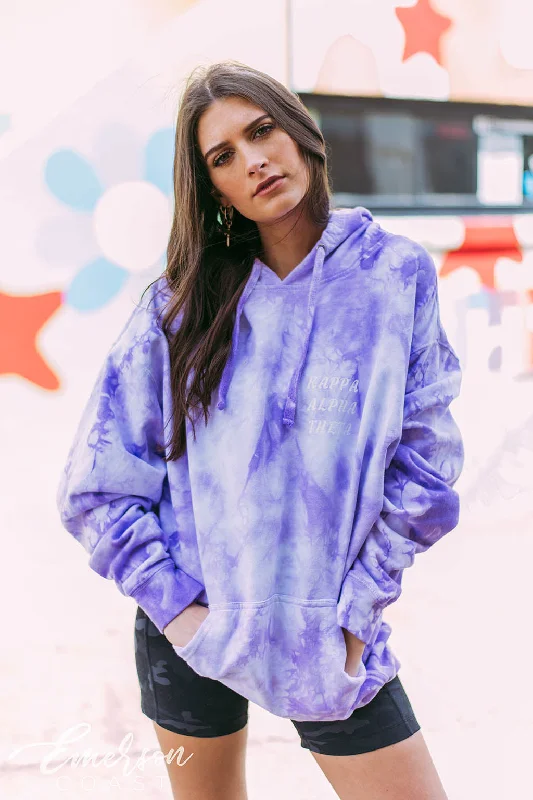 Kappa Alpha Theta Lavender Crystal Wash Hoodie Elegant Women's Formal 