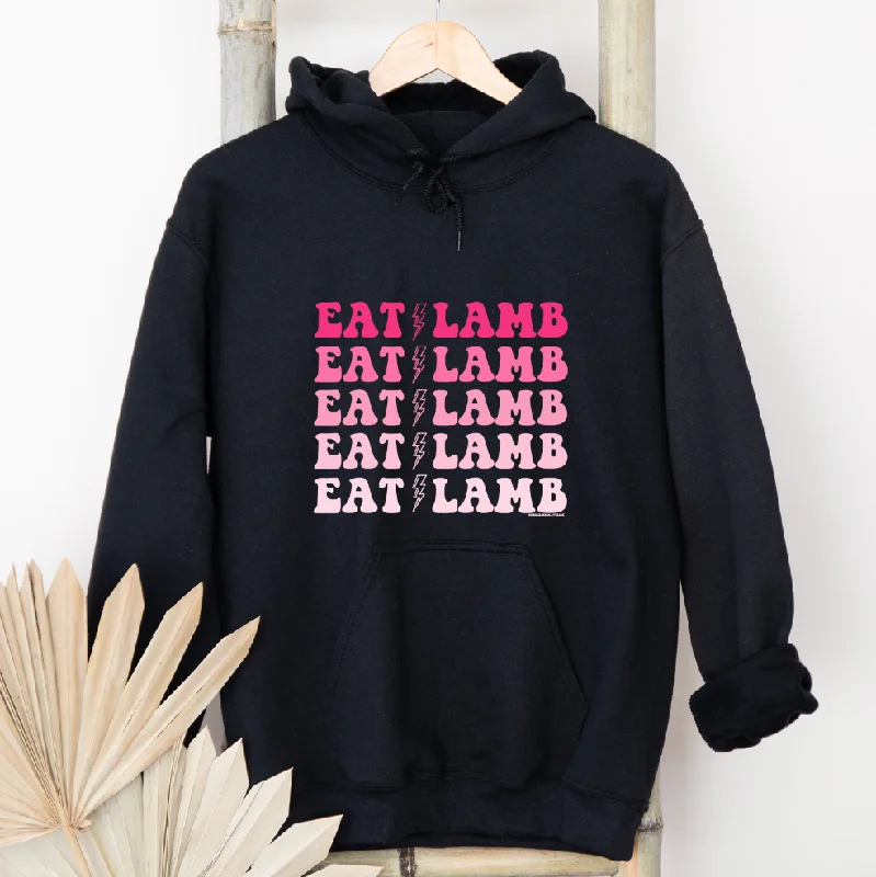 Eat Lamb Pink Lightning Bolt Hoodie (S-3XL) Unisex - Multiple Colors! Edgy Women's Punk