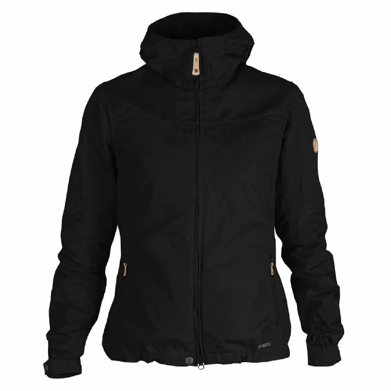Fjallraven Womens Stina Jacket Black Monochromatic Office Style