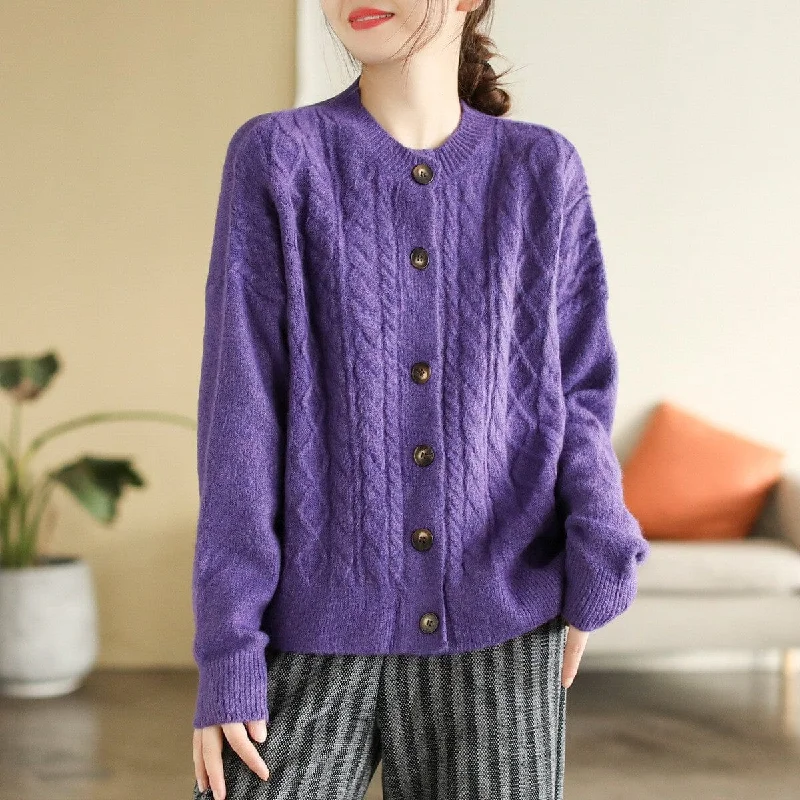 Autumn Winter Casual Loose Knitted Cardigan