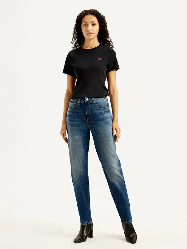 Women's High Rise Straight Fit Blue Jeans Youthful Women's Anime - inspired