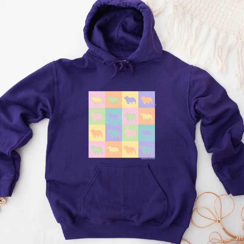 Pastel Checker Pig Hoodie (S-3XL) Unisex - Multiple Colors! Confident Women's High - fashion Pastel Checker Pig Hoodie (S-3XL) Unisex - Multiple Colors! Confident Women's High - fashion