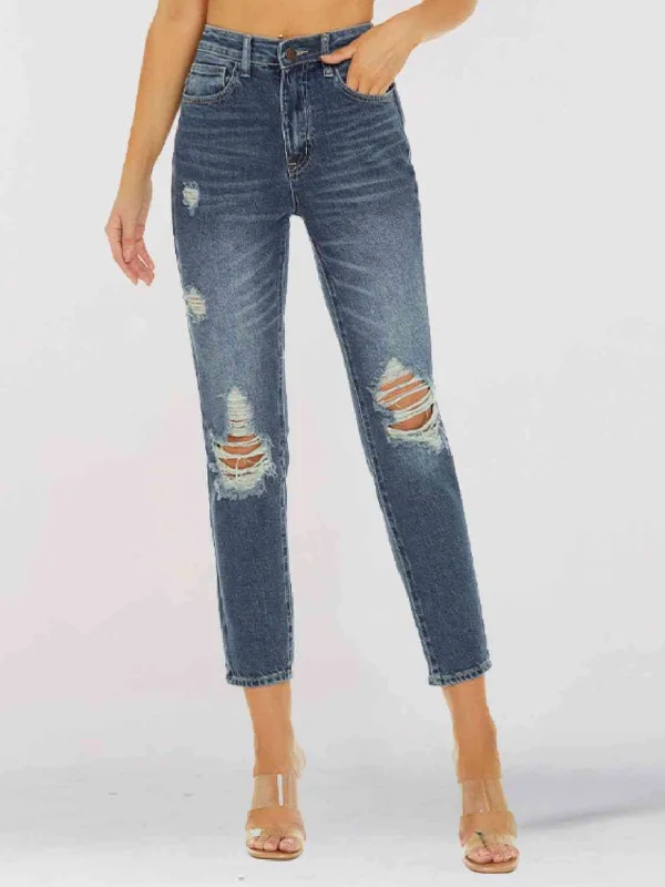Distressed Skinny Cropped Jeans Modern Women's 