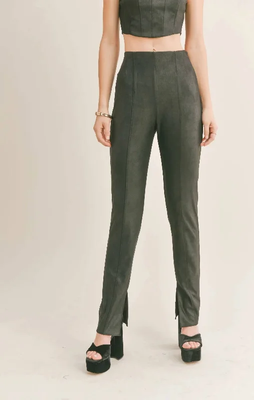 Women's Late Nights Seamed Leggings In Olive Bold Women's Animal Print